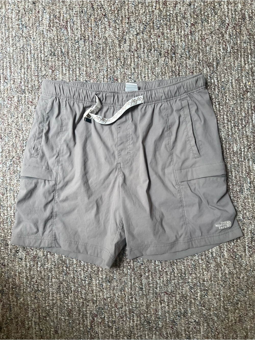 The North Face Men's Taupe Athletic Drawstring Shorts
